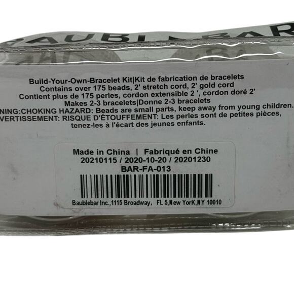 BaubleBar Bracelet Making Kit Beads & Stretch Cord DIY Jewelry Set - Picture 3 of 3